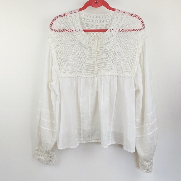 crochet peasant top